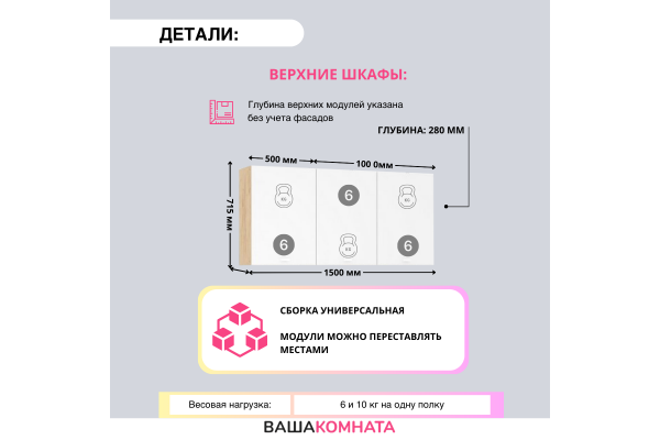 Кухонный гарнитур "Дана" 1,5м со столешницей